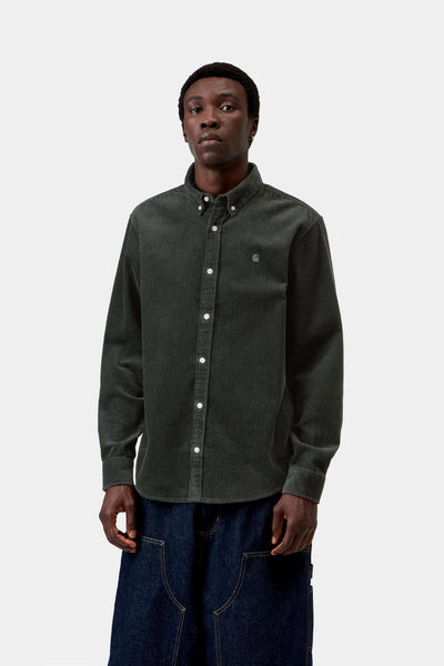 Carhartt WIP Madison L/S Cord Shirt - Raven