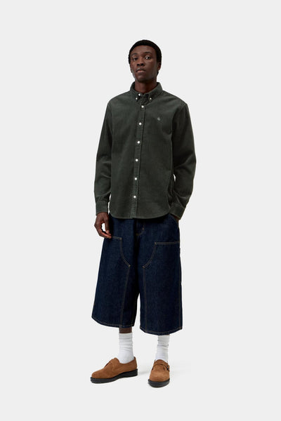 Carhartt WIP Madison L/S Cord Shirt - Raven