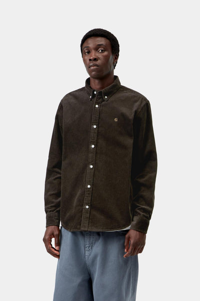 Carhartt WIp Madison Cord L/S Shirt - Tobacco