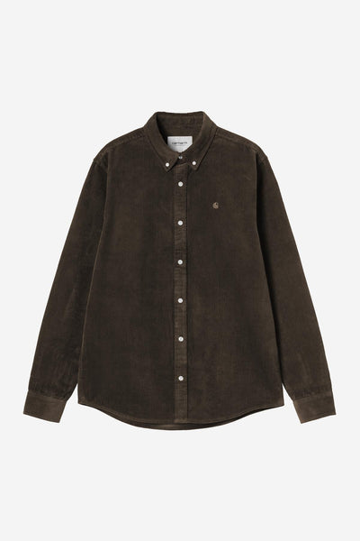 Carhartt WIp Madison Cord L/S Shirt - Tobacco