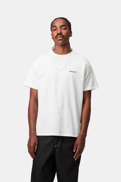 Carhartt WIP Script Embroidery Tee - White/Black