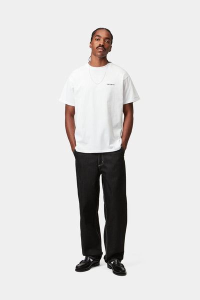 Carhartt WIP Script Embroidery Tee - White/Black