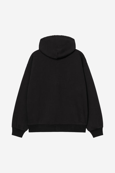Carhartt WIP Hooded WIP Sweat Jacket - Black Stone Wash