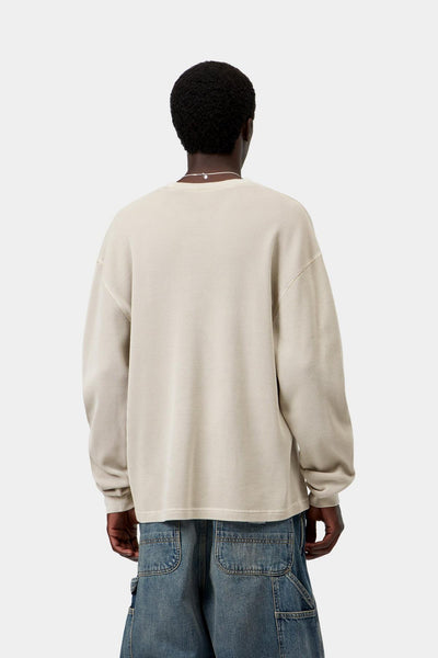 Carhartt WIP Vista Waffle L/S Tee - Fleur De Sel,Garment Dyed