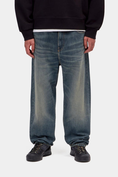 Carhartt WIP Aaron Pant - Blue Mid Worn Used