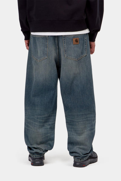 Carhartt WIP Aaron Pant - Blue Mid Worn Used