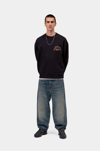 Carhartt WIP Aaron Pant - Blue Mid Worn Used
