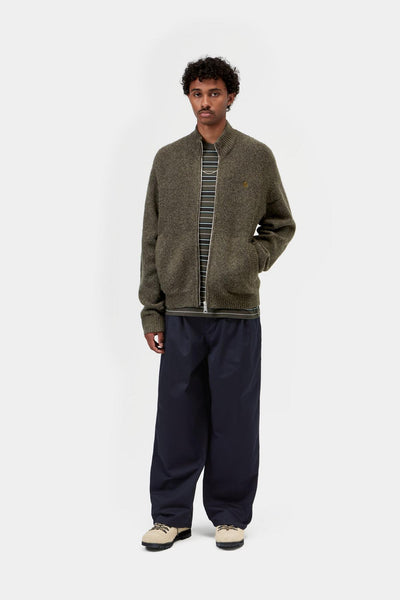 Carhartt WIP Curtis Sweater Jacket - Tangled Shungite (Grey)