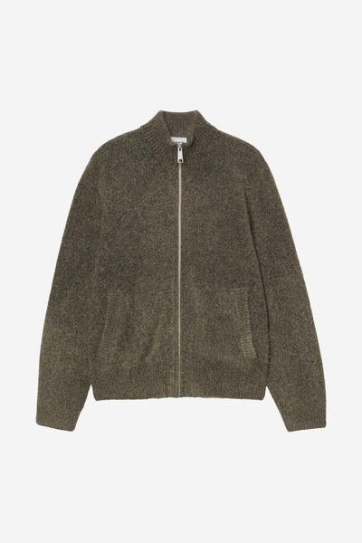 Carhartt WIP Curtis Sweater Jacket - Tangled Shungite (Grey)