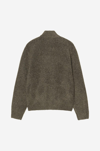 Carhartt WIP Curtis Sweater Jacket - Tangled Shungite (Grey)