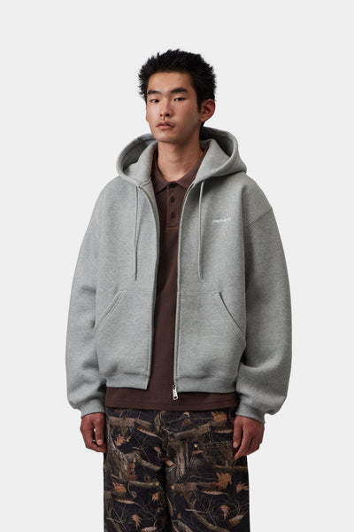 Carhartt Ebbert Hooded Jacket - Grey Heather/White