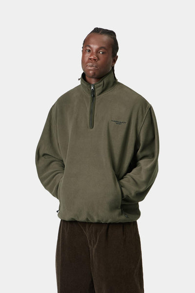Carhartt WIP Edmore  1/2 Zip Sweat - Cypress/Black