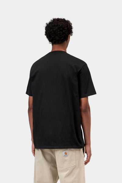 Carhartt WIP Slingshot Tee - Black Heavy Enzyme Wash