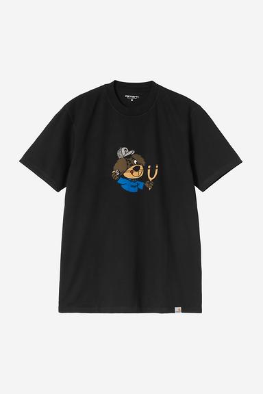 Carhartt WIP Slingshot Tee - Black Heavy Enzyme Wash