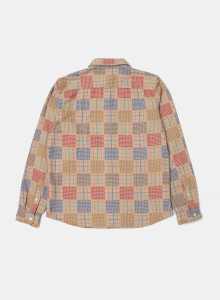 Edmmond L/S Yeld Check Shirt - Brown