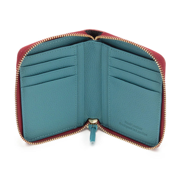 Elie Beaumont - Zipper Purse Wine/Teal