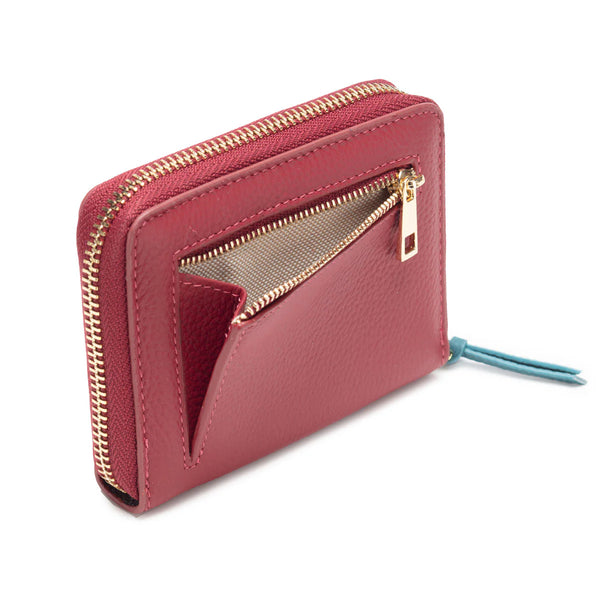 Elie Beaumont - Zipper Purse Wine/Teal
