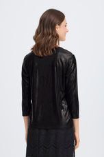 Fransa - Frfranny 3/4 Sleeve Top - Black Metal