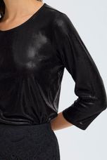 Fransa - Frfranny 3/4 Sleeve Top - Black Metal