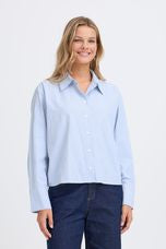Fransa - Frrina Cropped Shirt - Heather Blue
