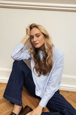 Fransa - Frrina Cropped Shirt - Heather Blue