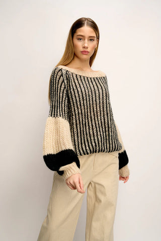 Noella - Liana Knit - Cream/Black