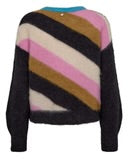 Numph - Nusuri Multi Stripe Pullover - Obsidian