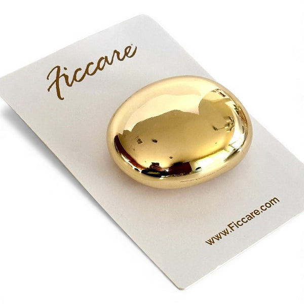 Ficcare - Alexas Large Oval Hair Clip - Gold