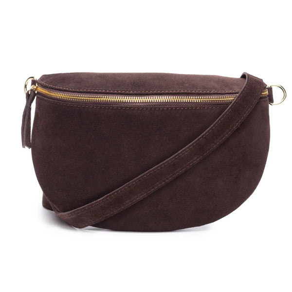 Elie Beaumont - Slingbag Suede Large - Chocolage
