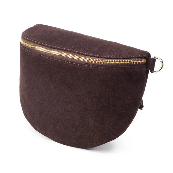 Elie Beaumont - Slingbag Suede Large - Chocolage