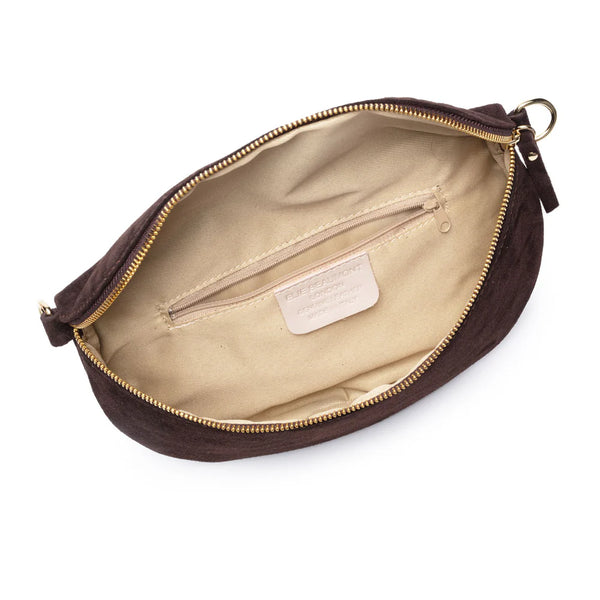 Elie Beaumont - Slingbag Suede Large - Chocolage