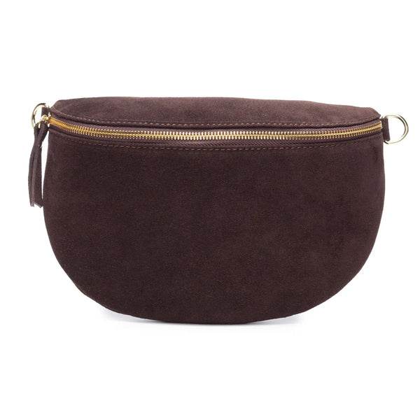 Elie Beaumont - Slingbag Suede Large - Chocolage