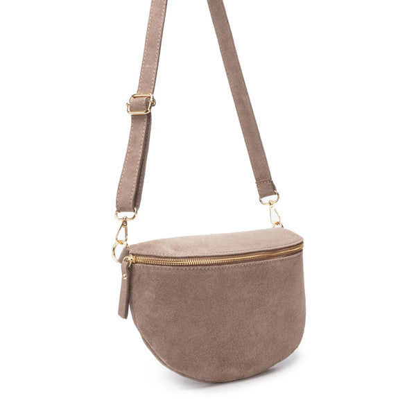 Elie Beaumont’s - Slingbag Suede Large - Taupe