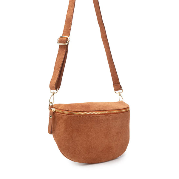 Elie Beaumont - Slingbag Suede Large - Tan