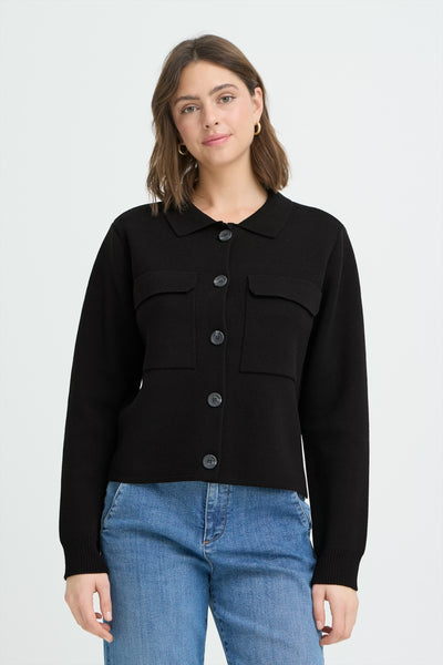 Fransa - Frita Cardigan 1 - Black
