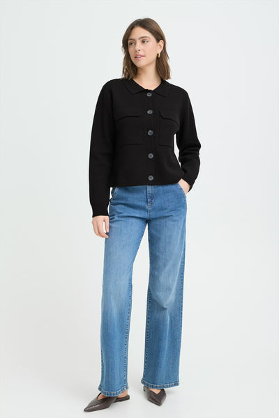 Fransa - Frita Cardigan 1 - Black