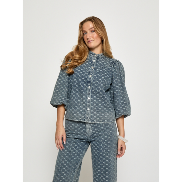 Minus - Mssienne Printed Denim Shirt - Light Denim