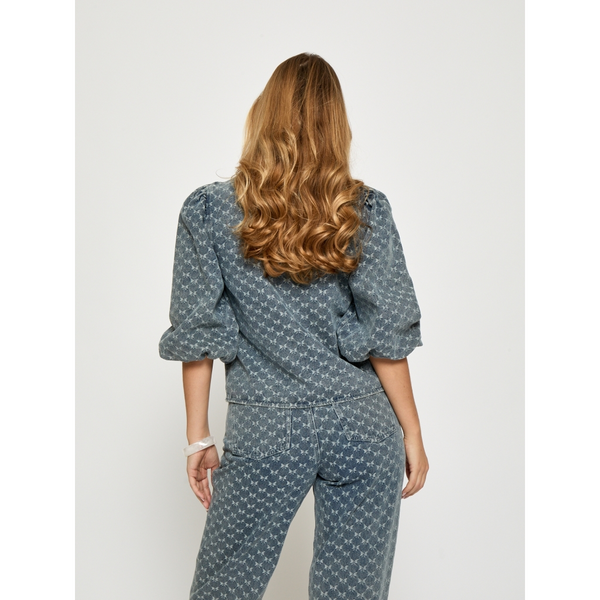 Minus - Mssienne Printed Denim Shirt - Light Denim