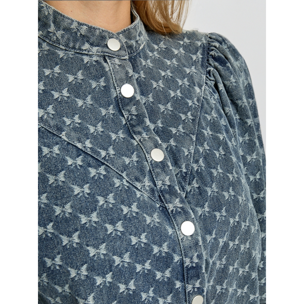 Minus - Mssienne Printed Denim Shirt - Light Denim
