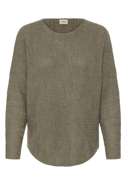 Fransa - Freretta Pullover 3 - Smokey Olive Melange