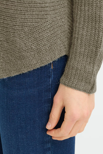 Fransa - Freretta Pullover 3 - Smokey Olive Melange