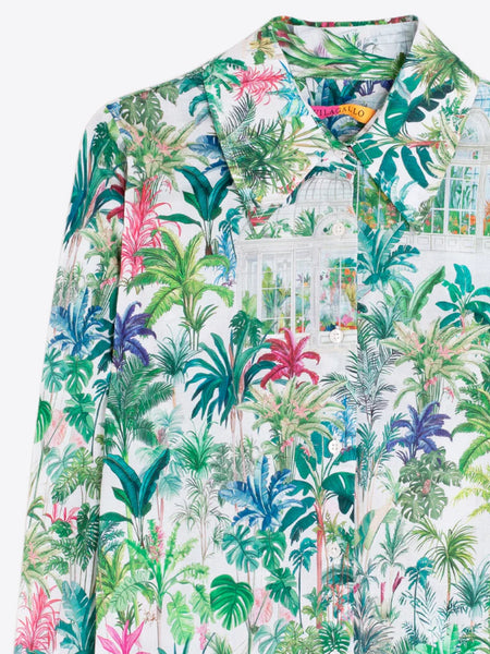 Vilagallo - Palm Tree Shirt - White/Green