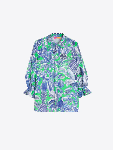 Vilagallo - Palm Tree Shirt - Green/Blue