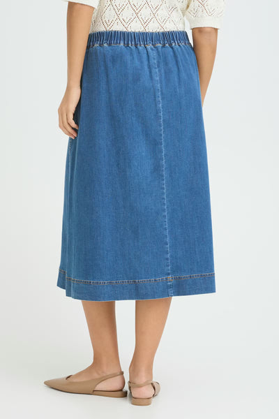 Fransa - Frchicago Skirt 2 - Mid Denim Blue