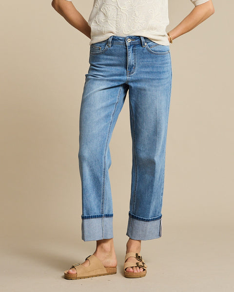 Red Button - Kim Straight Jean - Stone Used