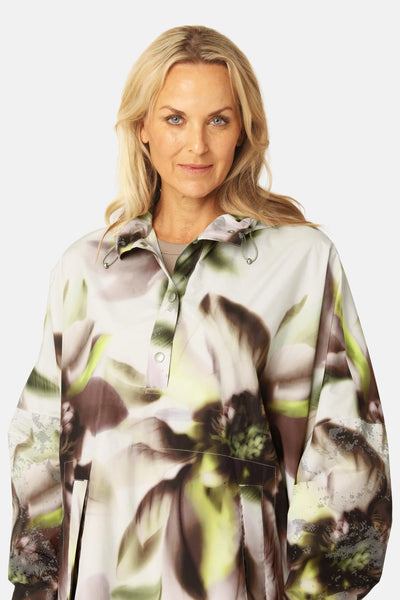 Ilse Jacobsen - Rain222 Poncho - Light Photoristic Flower