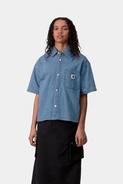 Carhartt WIP - S/S Lovilia Shirt - Blue Stone Washed