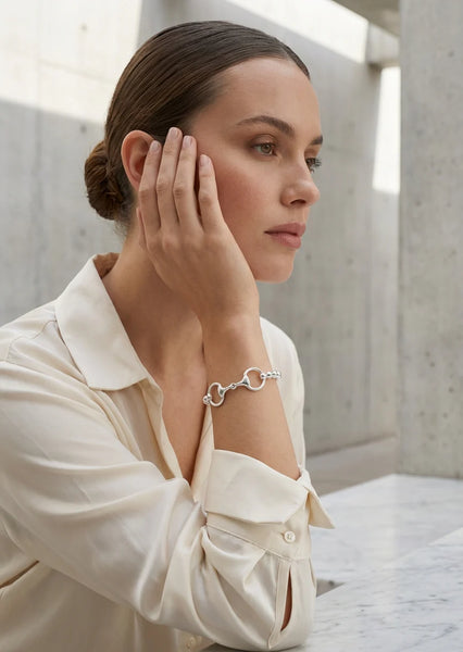 Envy Jewellery - Silver Beaded Elasticated Bracelet