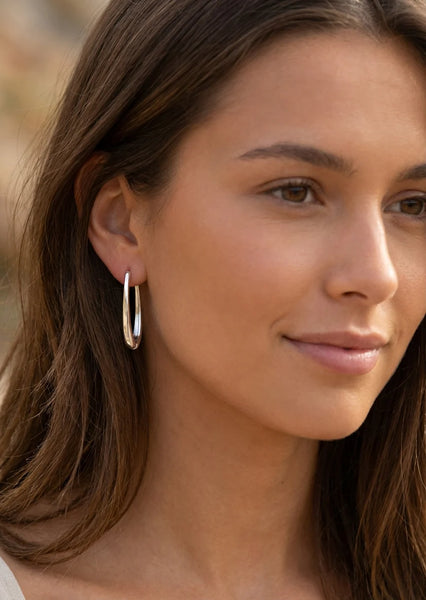 Envy Jewellery - Long Hoop Earring - Silver