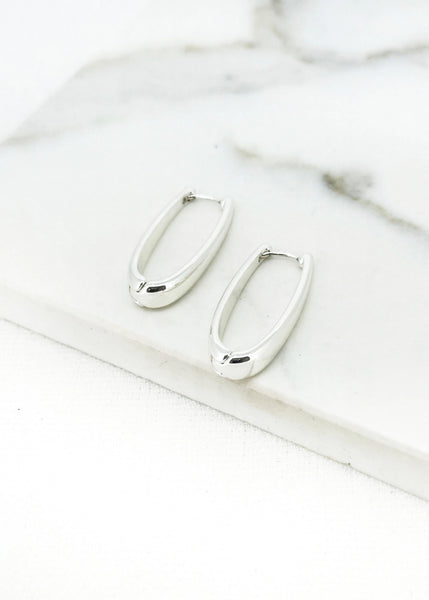 Envy Jewellery - Long Hoop Earring - Silver